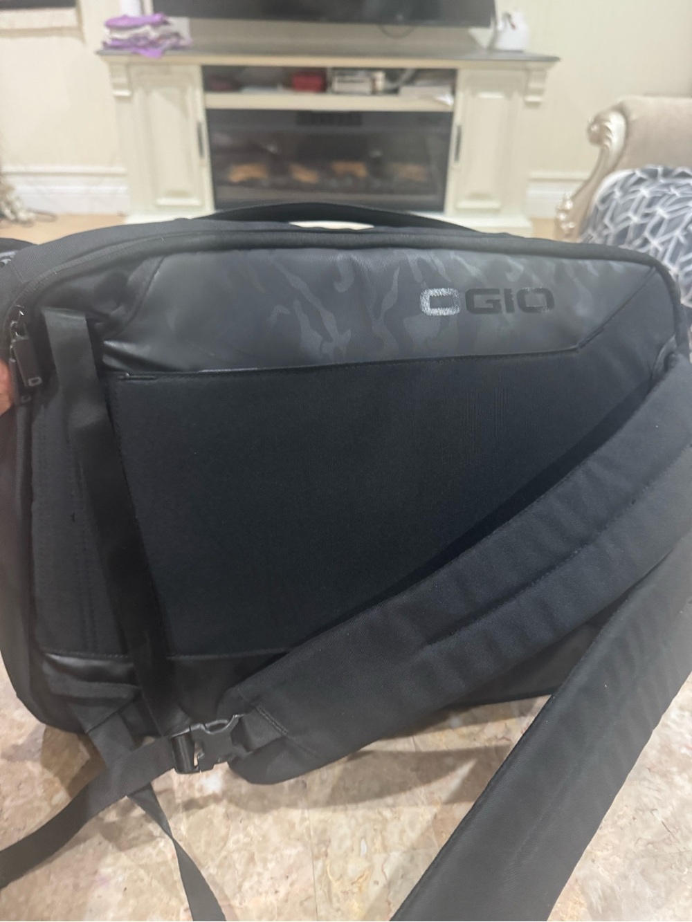 OGIO Black Sling Messenger Bag with Padded Strap
